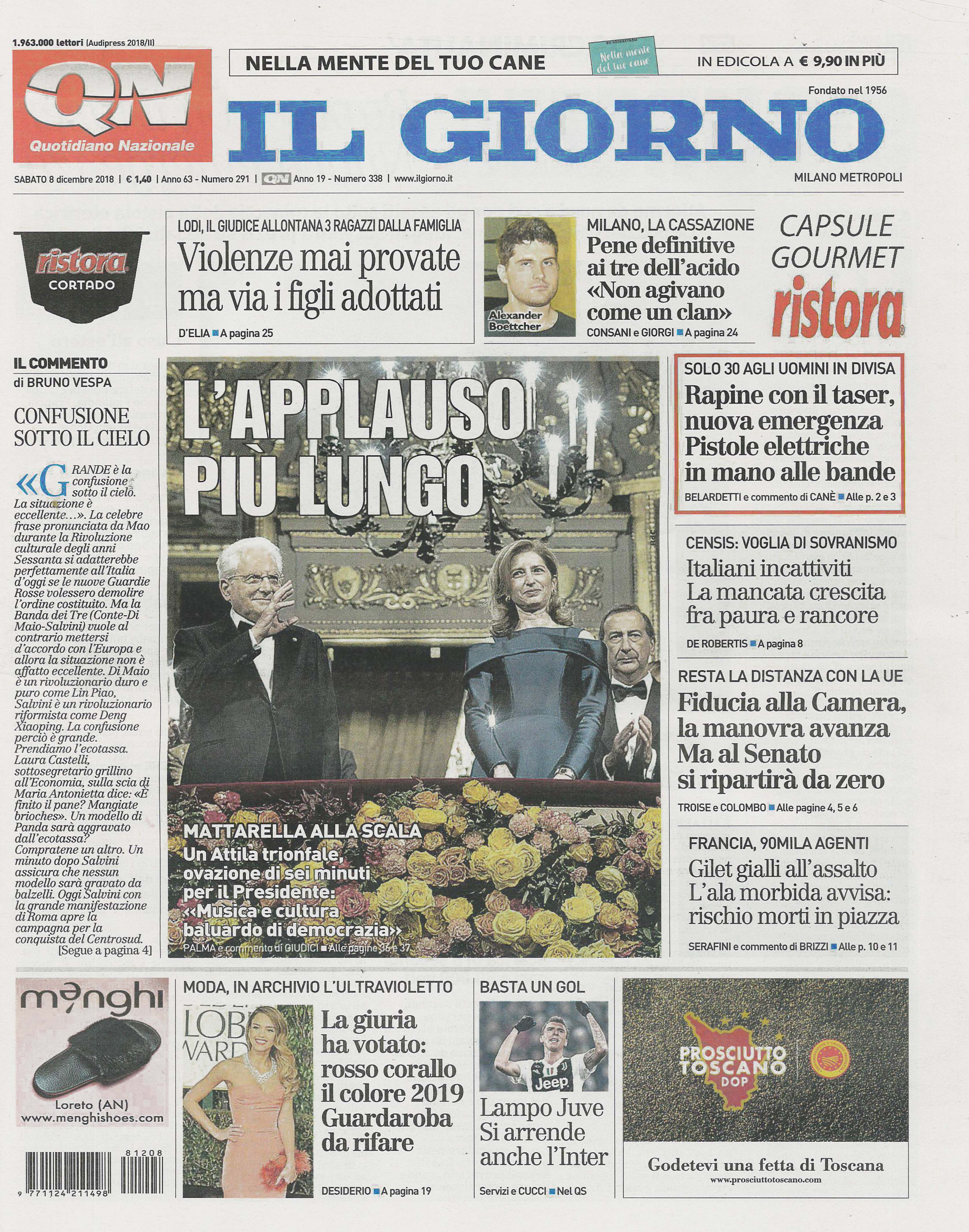QN Il Giorno Italy December 2018